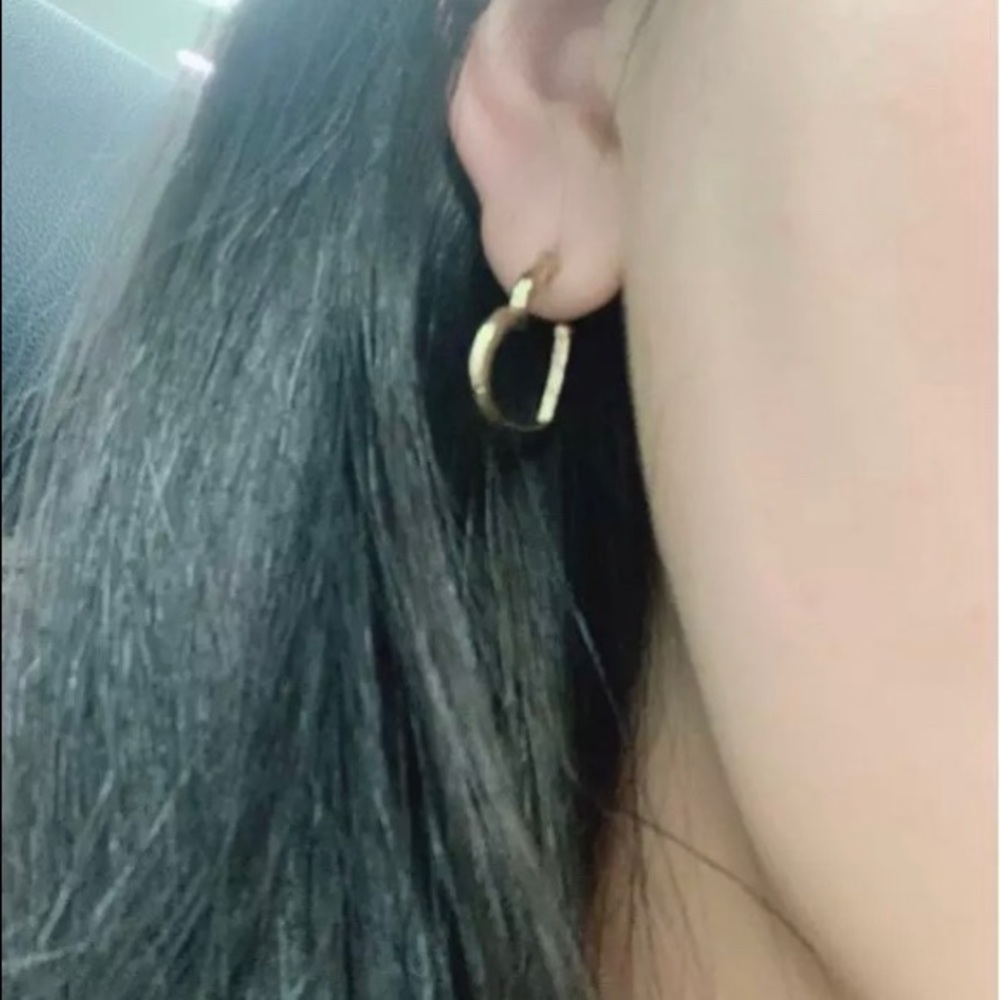 Gold Heart Hoops